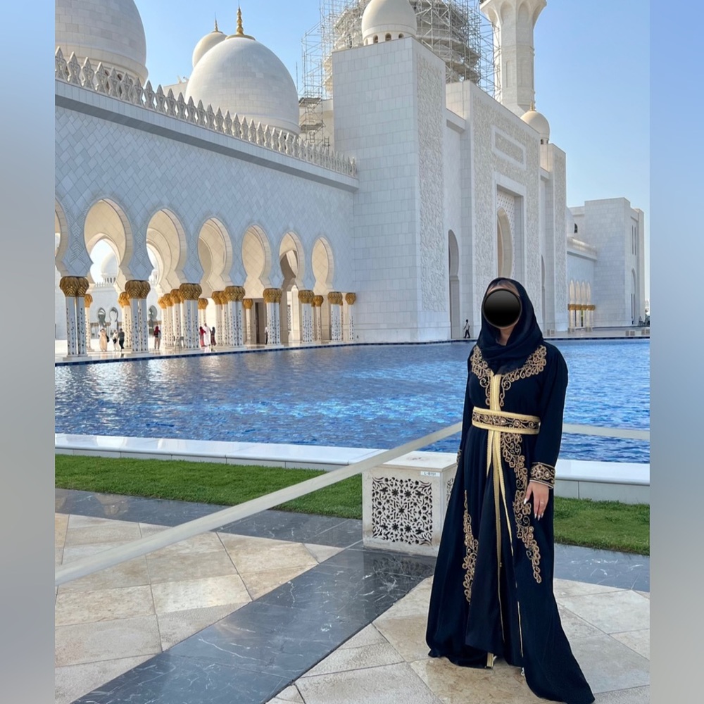 Black and Gold Abaya straight from DUBAI .